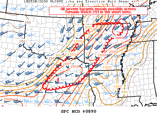 Mesoscale Discussion 890