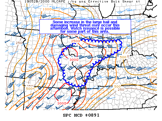 Mesoscale Discussion 891