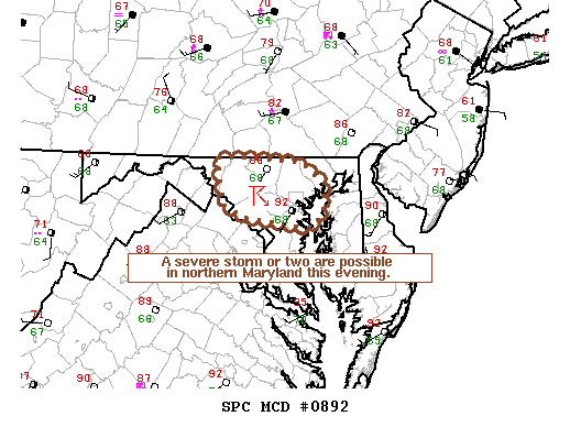 Mesoscale Discussion 892
