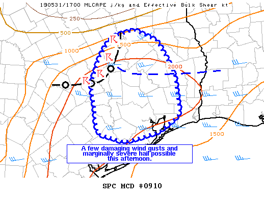 Mesoscale Discussion 910