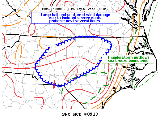 Mesoscale Discussion 913