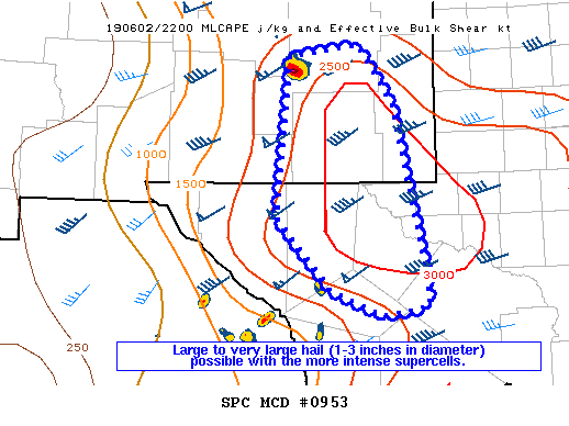 Mesoscale Discussion 953