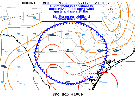 Mesoscale Discussion 1006