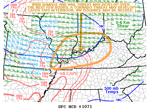 Mesoscale Discussion 1071