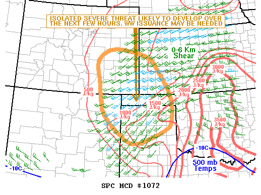 Mesoscale Discussion 1072