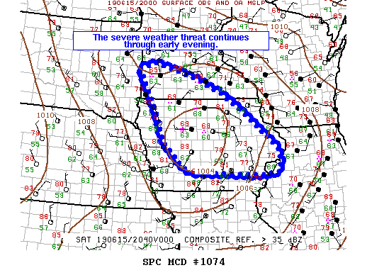 Mesoscale Discussion 1074