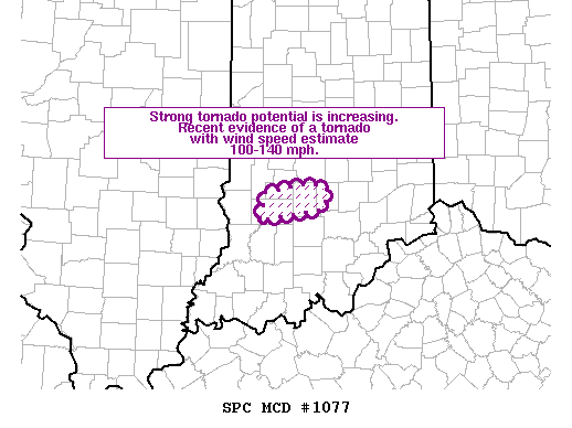 Mesoscale Discussion 1077