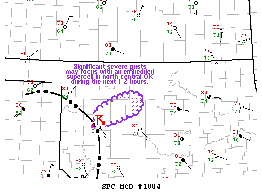 Mesoscale Discussion 1084