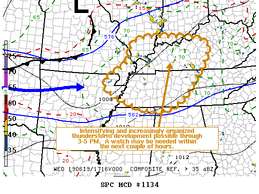 Mesoscale Discussion 1134
