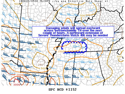 Mesoscale Discussion 1152