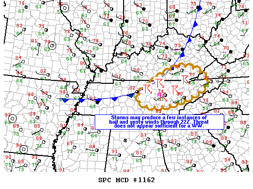 Mesoscale Discussion 1162