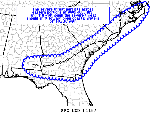 Mesoscale Discussion 1167