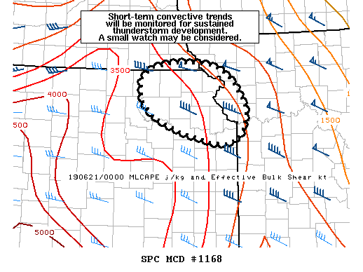 Mesoscale Discussion 1168