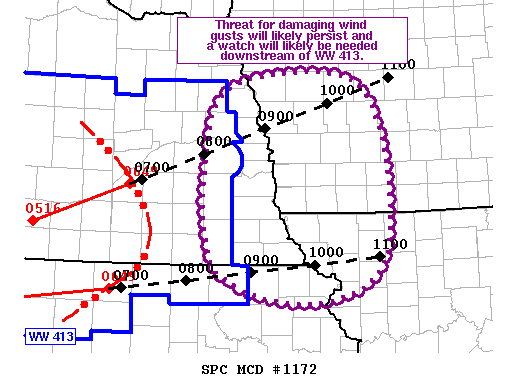Mesoscale Discussion 1172