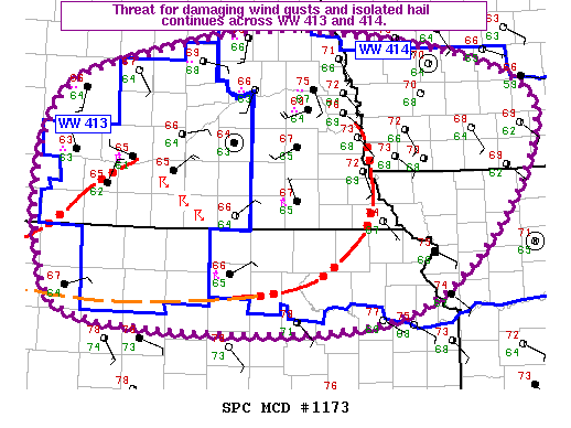Mesoscale Discussion 1173