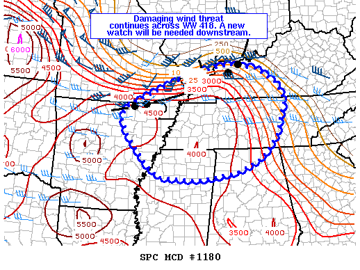 Mesoscale Discussion 1180