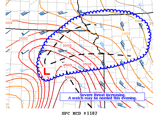 Mesoscale Discussion 1182