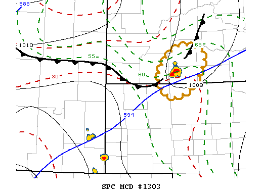 Mesoscale Discussion 1303