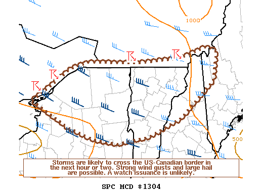Mesoscale Discussion 1304