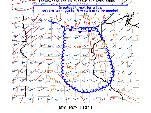 Mesoscale Discussion 1311
