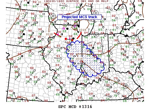Mesoscale Discussion 1316