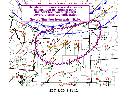 Mesoscale Discussion 1341
