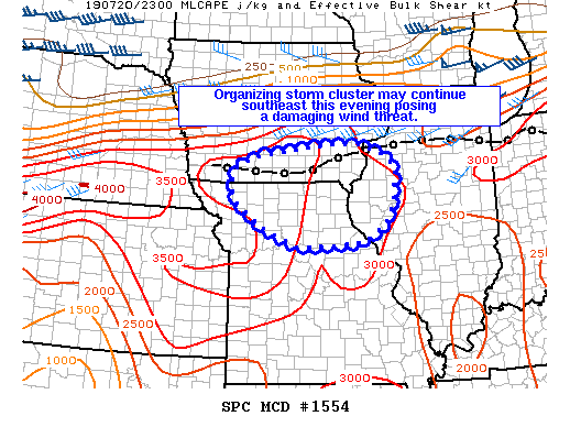 Mesoscale Discussion 1554