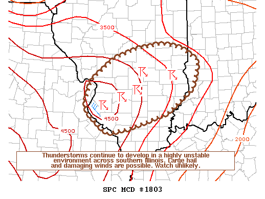 Mesoscale Discussion 1803