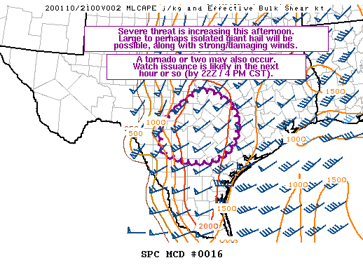 Mesoscale Discussion 16