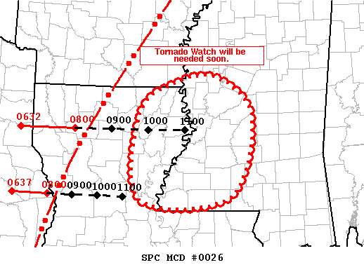 Mesoscale Discussion 26