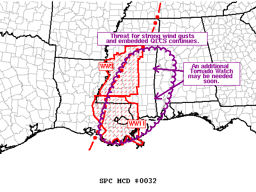 Mesoscale Discussion 32