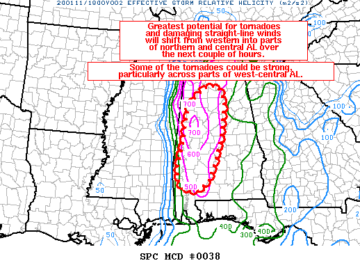 Mesoscale Discussion 38