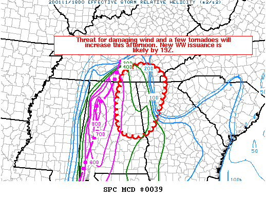 Mesoscale Discussion 39