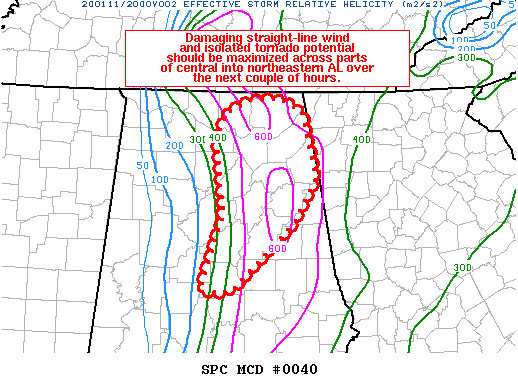Mesoscale Discussion 40