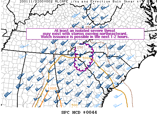Mesoscale Discussion 44