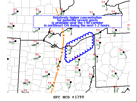 Mesoscale Discussion 1799