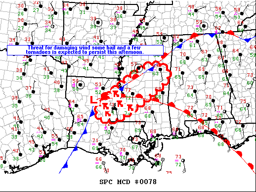 Mesoscale Discussion 78