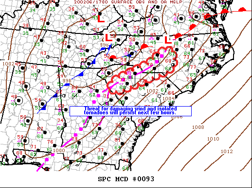 Mesoscale Discussion 93