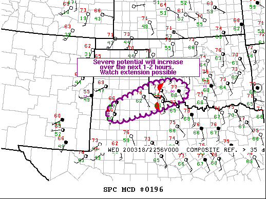 Mesoscale Discussion 196