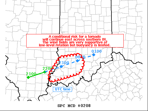 Mesoscale Discussion 208