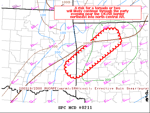 Mesoscale Discussion 211