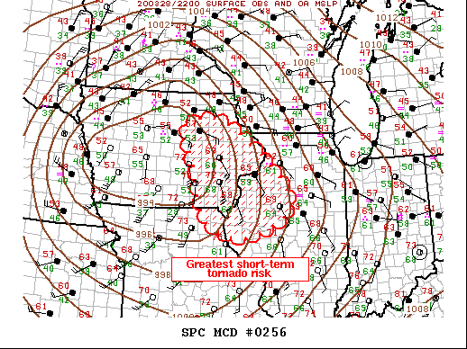 Mesoscale Discussion 256