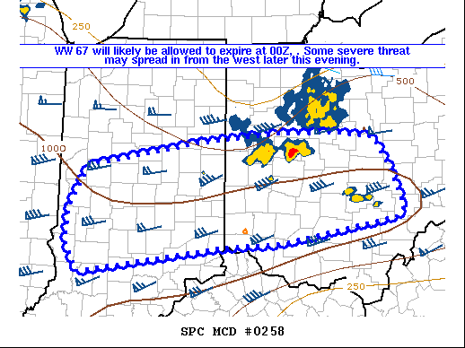 Mesoscale Discussion 258