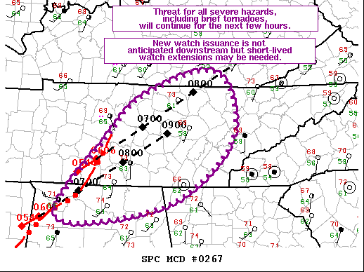 Mesoscale Discussion 267