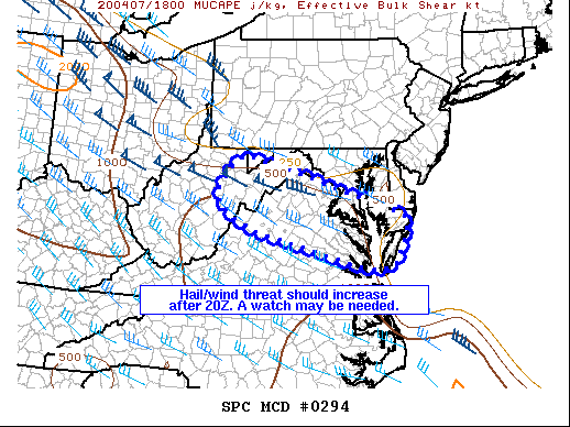 Mesoscale Discussion 294