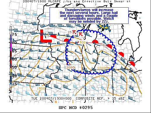 Mesoscale Discussion 295