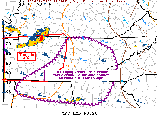 Mesoscale Discussion 320