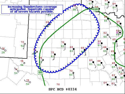 Mesoscale Discussion 334