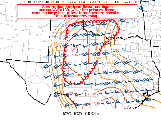 Mesoscale Discussion 335