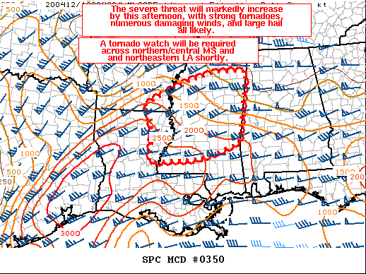 Mesoscale Discussion 350